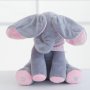 Плюшена играчка музикално слонче с мърдащи уши/С Батерии/Синьо-Розово, снимка 4