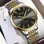 Есенна Презентация*/Луксозен, Точен и Автоматичен мъжки часовник с Камък DIANPAI*Gold!, снимка 2