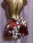  Резервирани L Сатенени шорти в бордо с бели цветя , снимка 2