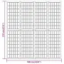 vidaXL Параван за стая, 4 панела, японски стил, 160х170 cм, черен, снимка 7