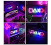 Светеща табела, Панел Gamer LED, Лампа за бюро, Neon, USB, 23x12.7см, снимка 4