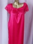 5XL Червена, дълга, сатенена нощница , снимка 1