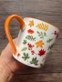 НОВА Керамична чаша, кафе/чай, солидна, висококачествена, здрава; есенни листа; 380 мл, снимка 2