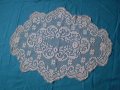 Винтидж плетена на една кука бяла покривка за маса, снимка 5