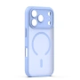 Кейс Mag Matt с отвори за камерите за iPhone 17 Pro Max (6.9) светлосин и Протектор, снимка 3