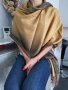 Дамски шал от кашмир с втъкано златно ламе в преливаще цветове, снимка 2