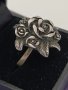 Красив сребърен пръстен Роза #37К, снимка 2