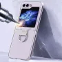 Samsung Galaxy Z Flip6 Твърд Предпазен Кейс с Пръстен - Прозрачен, снимка 3
