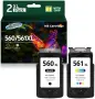 Нов Canon PG-560XL CL-561XL Комплект Мастилници Черна + Цветна с Чип за принтер печат мастило тонер, снимка 1