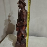 Стара дървена статуетка,ръчна изработка, снимка 2 - Други ценни предмети - 44251966