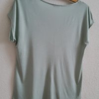 Бледозелена блуза с дантела, снимка 4 - Тениски - 37967531