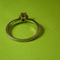 Сребърен пръстен с бял фасетиран кристал - изчистен модел, снимка 4 - Пръстени - 38732548