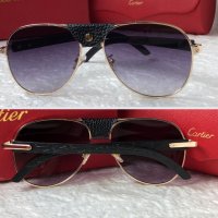 Cartier 2022 мъжки слънчеви очила с кожа