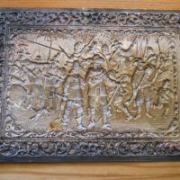 Старинна посребрена щампа върху метал (маркирана) - Холандия, снимка 3 - Антикварни и старинни предмети - 44494841