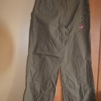 Маслено зелен памучен панталон бродерия, снимка 2 - Панталони - 42322467