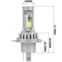  V9 Диодни LED крушки H4, 13w, 1500 lm, без вентилатор, 12V-24V, снимка 5 - Аксесоари и консумативи - 38358986