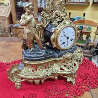 Страхотен антикварен колекционерски френски каминен часовник , снимка 4 - Антикварни и старинни предмети - 42873493