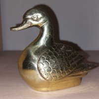 Месингова фигурка патица в перфектно състояние, снимка 1 - Антикварни и старинни предмети - 44281213