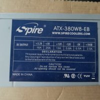 Компютърно захранване 380W Spire ATX-380W8-EB 80mm FAN, снимка 1 - Захранвания и кутии - 40538795