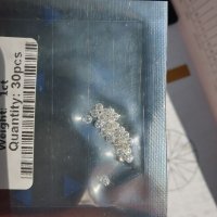 30 бр. диаманти Мойсанит 1.00 карата, 2мм, снимка 6 - Обеци - 40570052