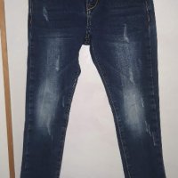 6-7г 122см Панталон тип Дънки тъмно сини без следи от употреба, снимка 1 - Детски панталони и дънки - 42120848