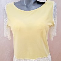 Спортно елегантна блузка в лимонено жълто., снимка 1 - Тениски - 40533533