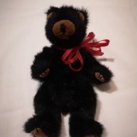 Ново Колие Сърце с играчка черно мече посребрено с розов кварц подарък за жена, снимка 4 - Романтични подаръци - 37693038