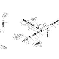 Grohe Термостатен смесител за душ с душ слушалка гарнитура, снимка 8 - Смесители - 44157278