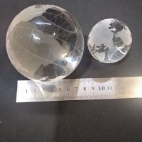 Стъклена топка за домашен фонтан, с 33,5мм. 50ммдиаметър.Има и голяма,за голям фонтан,около 80мм., снимка 1 - Изкуствени цветя - 31494891
