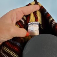 Пъстър пуловер с качулка / голям размер , снимка 7 - Блузи с дълъг ръкав и пуловери - 35541006