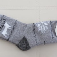 Машинно плетени детски чорапи от 100 % вълна, размер 5, снимка 4 - Чорапи - 34930687