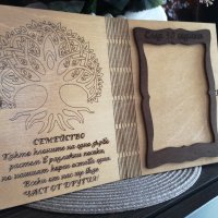 Дървена картичка с текст и снимка за юбилей, годишнина или друг повод , снимка 2 - Подаръци за юбилей - 30493358