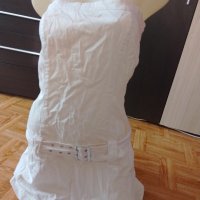 Бяла рокличка с коланче, снимка 3 - Рокли - 42909803