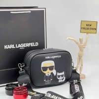 Черна чанта Karl Lagerfeld код SG184, снимка 1 - Чанти - 38828128