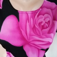Френска Блузка на цветя, Нова, Размер XS/S. Код 1134, снимка 4 - Тениски - 29726006