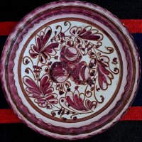 Ретро италианска декоративна чиния,  майолика , снимка 2 - Антикварни и старинни предмети - 44429351