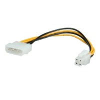 Захранващ кабел за Дънна платка 4pin Molex към ATX Захранващ Roline Cable adapter PSU 4pin to 4pin, снимка 2 - Кабели и адаптери - 31640467