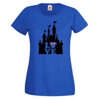 Дамска тениска Minnie Love Disney Castle Подарък,Изненада,Рожден ден,, снимка 2 - Тениски - 36530274