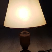 Старинна дървена лампа , снимка 4 - Настолни лампи - 44586863