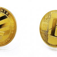 1 Лайткойн монета / 1 Litecoin ( LTC ) - Gold, снимка 1 - Нумизматика и бонистика - 39152910