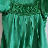 Лятна блуза в свежо зелено с дантела, снимка 3 - Корсети, бюстиета, топове - 37776459