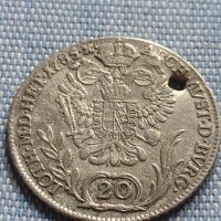 Сребърна монета 20 кройцера 1785г. Йозеф втори Кремниц Свещена Римска Империя 13624, снимка 6 - Нумизматика и бонистика - 42900531
