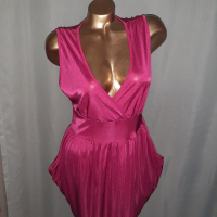 SOAKED L Розова еластична рокля , снимка 5 - Рокли - 36399684