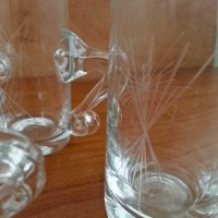 Ретро стъклени чаши  чашки юзчета , снимка 7 - Антикварни и старинни предмети - 29631124