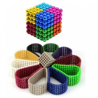 216 Магнитни Топчета (сфери) цветни  5 мм, в метална кутия, снимка 3 - Други игри - 31430911