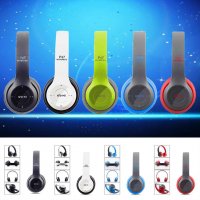 HiFi Безжични Слушалки P47 Wireless, FM Radio, MP3, Micro SD Card, Bluetooth 4.2, Дждж, снимка 5 - Bluetooth слушалки - 30224881