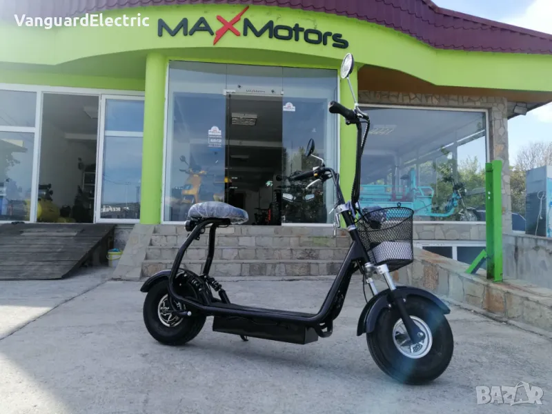 ЕЛЕКТРИЧЕСКИ СКУТЕР Maxmotors Little City Harley 1200W ЧЕРЕН, снимка 1