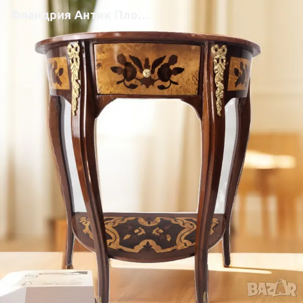 Конзолна маса с интарзия, снимка 1