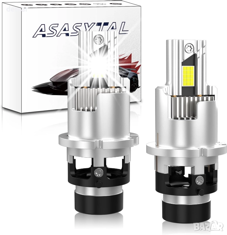 D2S D2R LED крушки за фарове 35W, 6500K чисто бяла светлина, 1 чифт, снимка 1