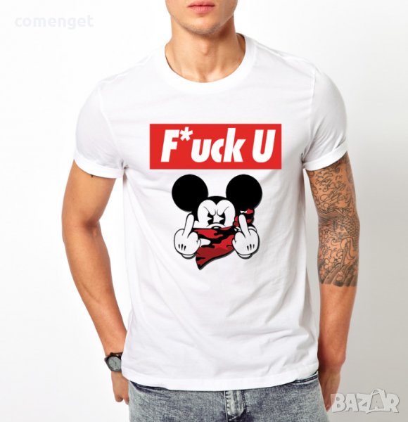 ХИТ 2021! Мъжки тениски с MICKEY MOUSE BEERS принт - 2 МОДЕЛА! Поръчай с твоя идея!, снимка 1